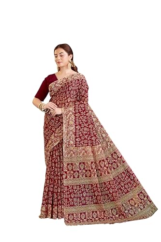 Image of TAMAIRA FASHION Mulmul Pure Cotton Saree For Woman Warli Batik Printed |Office Wear Daily Wear Sarees For Women Without Blouse Piece(Available in 11 Colours)
