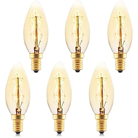 Vintage E14 Dimmable Light Bulbs Pack of 6 Cover