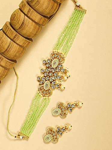 Women's Gold-Plated Ruby Necklace Set, Elegant
