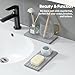 Razborci 2PCS Instant Dry Diatomite Stone Counter Makeup Tray Organizer, Fast Drying Caddy Kitchen Sponge Holder Mat, Bathroom Vanity Toothbrush Bottle Dispenser Soap Dish Rack, Light Gray, 8