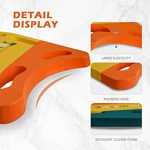 Funwater Swim Kickboard, 14" Swim Training Kickboard With Non-Slip Edges And 6 Integrated Hole Handles, Lightweight Eva Board, Suitable For Adult And Children's Swim Lessons #TOP3