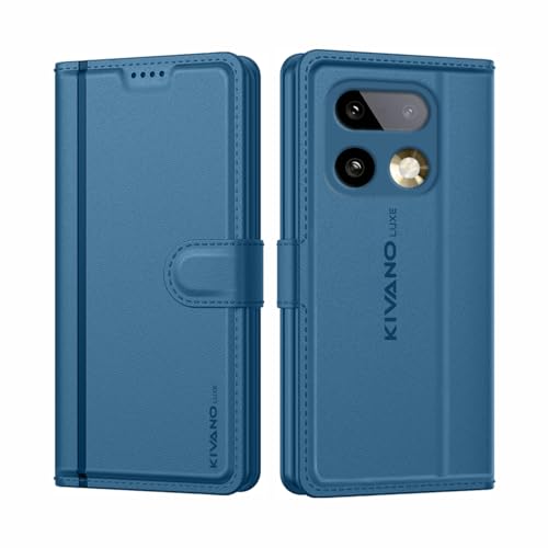 Image of KIVANO LUXE Compatible for Realme 16 Pro 5G Artisanal Leather Wallet Case with Card Holder for Men Women, Magnetic Flip Folio Cover with Stand RFID Blocking Cell