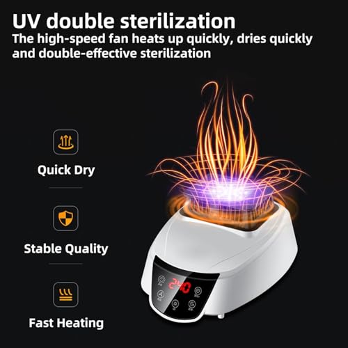 Luchtdrogers Kleding Indoor Verwarmd, Sneldrogende Bescherming tegen oververhitting Luchtdroger Kleding, Touch Screen Bespaar Tijd Kleding Luchter Verwarmd Winter, Grijs - Image 3