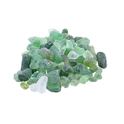 Toddmomy Unique Crystal Pebbles for Fish Tank Tumbled Emerald 500g Set Aquarium Decor