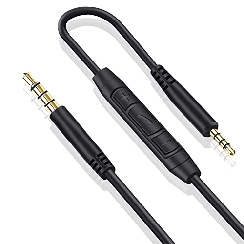 Replacement Audio Cable for Bose Headphones Cord Wire 3.5mm to 2.5mm Compatible with Bose 700 Quietcomfort 25 QC25 35 QC35 QC35II 45 QC45 JBL Tune 710BT 660NC 760NC with in-line Mic & Volume Control