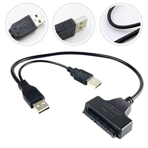Homoyoyo 2pcs Cable Adaptador Serial Ata a USB 2.0 para Disco Duro miniatura 4