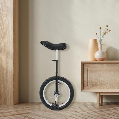 Image of Unicycle Adjustable Height Outdoor Unicycl One Wheel Bike with Aluminum Rlloy Rim, Mute Bearing for Novices Professionals Adults