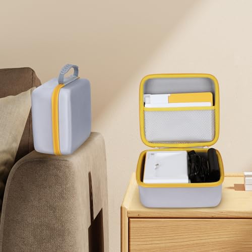 Lebakort Hart Reise Schutz Hülle Etui Tasche für Kodak Dock Plus 4PASS Fotodrucker/Kodak Dock Premium 4x6 Tragbarer Sofortbilddrucker (Weiß+Gelb)