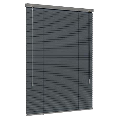 Jalousiescout Lightless Jalousie Aluminiumjalousie, Verdunkelungsrollo, Innovative Verdunkelungstechnik, Sichtschutz, ohne Bohren, 45 x 130 cm (BxH), Dunkelgrau matt Jalousiescout Lightless Jalousie Aluminiumjalousie, Verdunkelungsrollo, Innovative Verdunkelungstechnik, Sichtschutz, ohne Bohren, 45 x 130 cm (BxH), Dunkelgrau matt