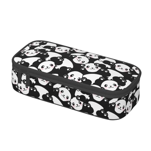 Image of Cute Kawaii Panda Pencil Case Organizer Big Capacity Pencil Pouch Stationery With Zipper School Supplies Pencil Bag For Girls Boys Office