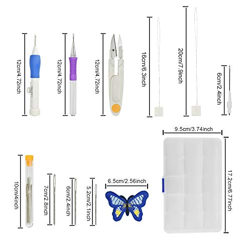 RMENOOR Set di Filo da Ricamo Kit di Attrezzi a