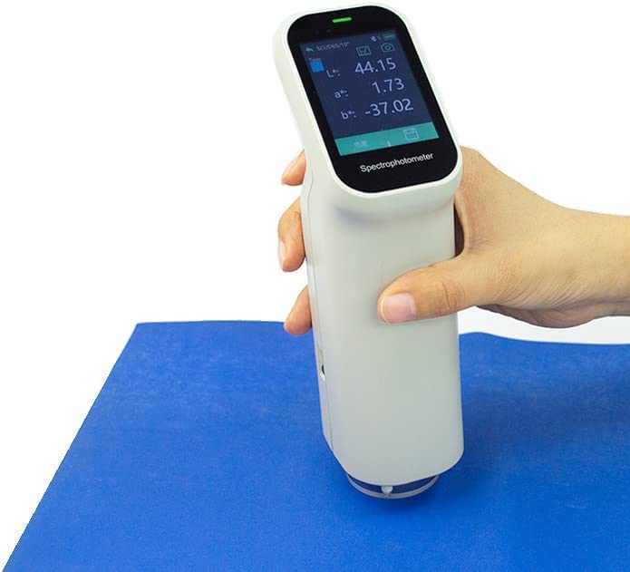 Color Difference Tester Colorimeter Color Meter Testing Equipment with Three Aperture Φ11mm Φ6mm Φ3mm LED UV Light Source Auto Calibration Measuring Structure D/8 SCI Repeatability ≤0.03