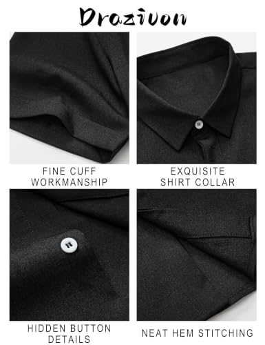 Men's Linen Short Sleeve Button Down Casual Beach Shirts - image 3