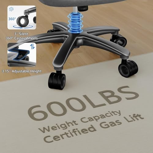 Image of Big and Tall Office Chair, 600lbs Heavy Duty Desk Chair with 5D Arms, Adjustable Lumbar Support & Height, Tilt Function, PU Leather High Back Ergonomic Executive Computer Chair