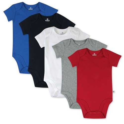 Image of HonestBaby unisex-baby Organic Cotton Short Sleeve Bodysuits Multipack