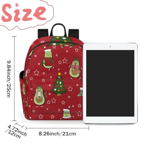 Sac à dos de Noël mignon avocat 6.3L pour femmes et enfants