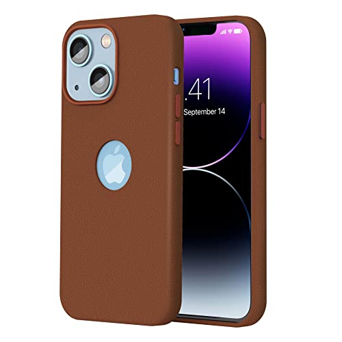 Image of Vaku Luxos Lexza for iPhone 14 Cover Case, Premium Leather, Military-Grade Protection, Slim, Thin Compatible with iPhone 14 Back Cover - Brown