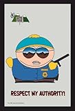 Größe (cm), ca. 20x30 empireposter South Park - Cartman Police - Bedruckter Spiegel mit Kunststoff Rahmen in Holzoptik, Kult-Spiegel - 20x30 cm