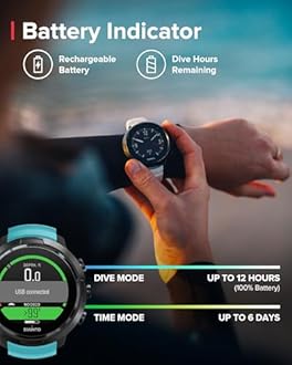 SUUNTO D5 Dive Computer with Color Screen and Exchangeable Straps, Aqua Blue