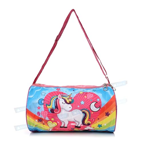 Image of Asera Polyester 6 Pcs Duffle Bag for Kids /Boys /Girls | Whimsical and Sturdy Bag | Best for Travel and Play | Return Gifts Birthday Party for Kids (Unicorn), Multicolour