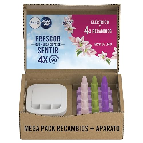 Ambi Pur 3VOLUTION - Aparato + 4 recambios Aroma Brisa De Lirio 80ml
