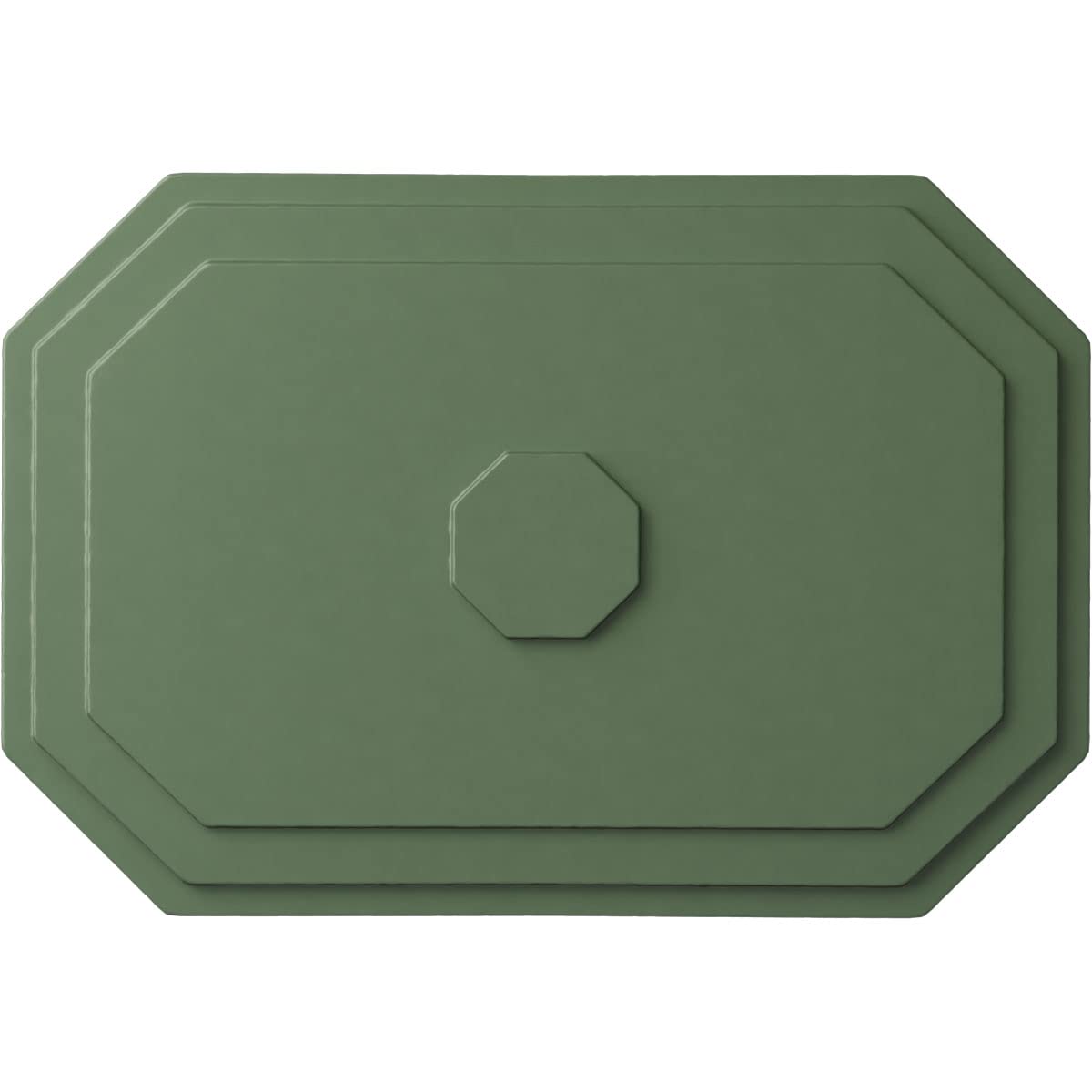 25 1/4"W x 17 1/4"H x 1 3/4"P Felix Ceiling Medallion, Hand-Painted Athenian Green