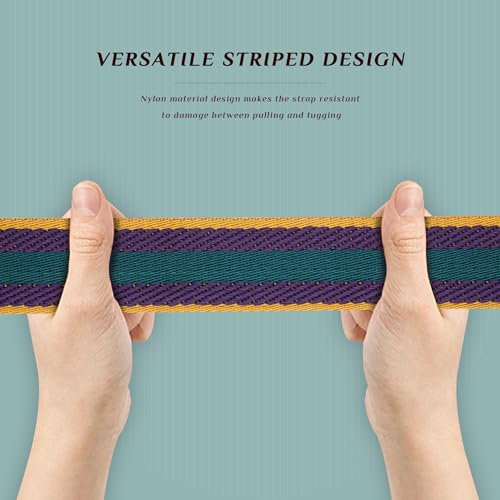 Image of chushui Woven Stripe Purse Straps,Replacement Crossbody Wide Shoulder Adjustable Strap for Bag Handbags