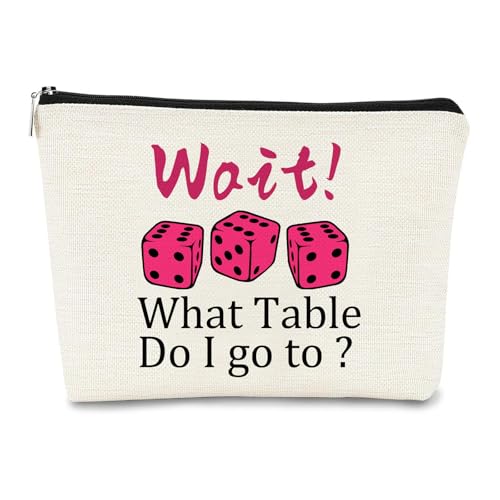 Bunco Dice Game Bag Cosmetic Pouch For Dice Game Lovers Travel Makeup Bag Wait What Table Do I Go To Gambling Lover Player