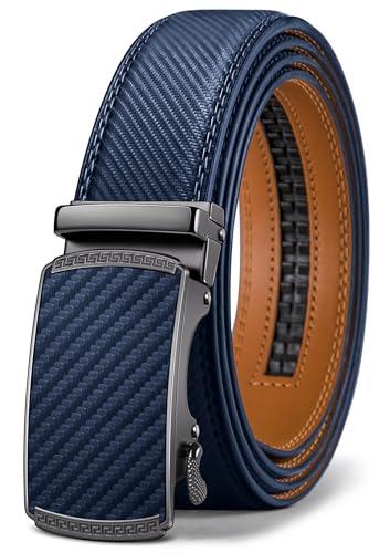 Image of Men's Belt,Bulliant Leather Adjustable Belt for Men Dress Casual 1 3 /8,Trim to Fit