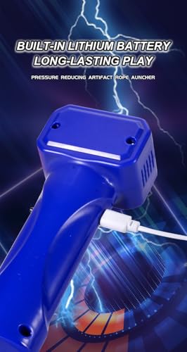 Image of Genie's Toy Bus Magic Strings Rechargeable Flying Rope Launcher Toy I USB Charging with Built-in Lithium Battery I Press to Fire Design I Suitable for Kids 6+ Years I Best Birthday Gift for Kids