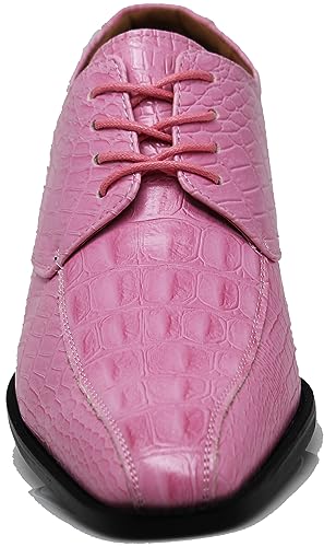 Image of Gator3N Men's Alligator Crocodile Print Oxfords Fashion Lace Up Dress Shoes