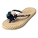 Sandali da donna in stile floreale infradito da donna pantofole piatte con cinturino floreale alla moda da spiaggia pantofole floreali piatte da donna, Blu, 38 EU