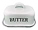 Your Heart's Delight White Enamelware Butter Dish