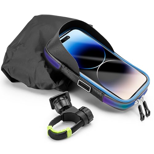 WATSABRO Handyhalterung Fahrrad für Smartphones bis zu 7 Zoll wasserdichte Lenkertasche Fahrrad mit TPU-Touchscreen, 360° drehbar für Mountainbike, Rennrad, E-Bike