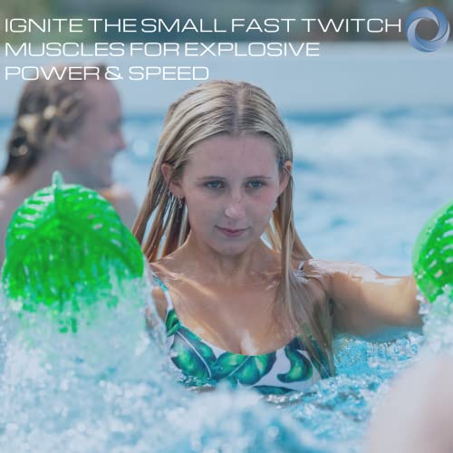 Image of Total Body Pool Weights for Water Exercise Bundle, Polycarbonate Upper Body Bells & Padded Lower Body Fins, Aqua Therapy, Pool Exercise, Water Aerobics, Color Indicate Resistance Level
