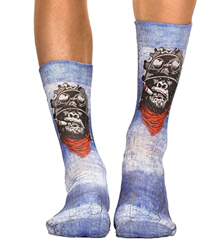 Wigglesteps Premium Calf-Length Men's Socks - Uniquely Patterned, Colorful, and Stylishly Fun