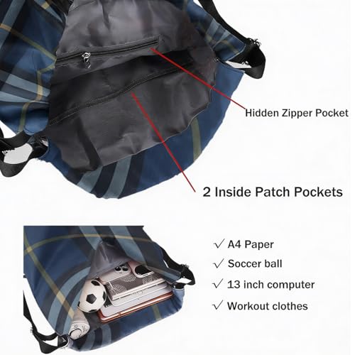 Image of MOCA Drawstring Gym Sports Backpack Lightweight Multipurpose Daypack Travel School College Daily Storage Carry Suitable Men Women Kids Adults Fitness Accessory