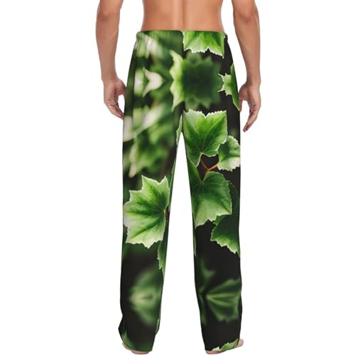 Pantalon de pyjama noir XXL imprimé arbre Ivy Blossoms