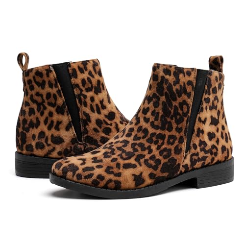 MEMON Womens Black Chelsea Boots,Suede Booties Low Heel,Casual Elastic Ankle Boots,Slip On Dress Boots For Women3