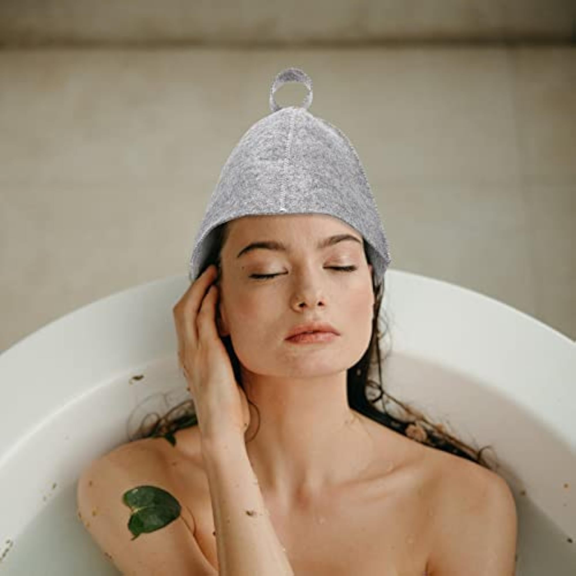 2Pcs Sauna Hat Russian Bath Hat Set