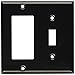 Baldwin 4743151 GFCI/Single Toggle Beveled Edge Switch Plate, Antique Nickel