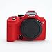 EOS R10 Case, TUYUNG Silicone Protective Housing Case Cover, Compatible with Canon EOS R10 Mirrorless Camera, Red