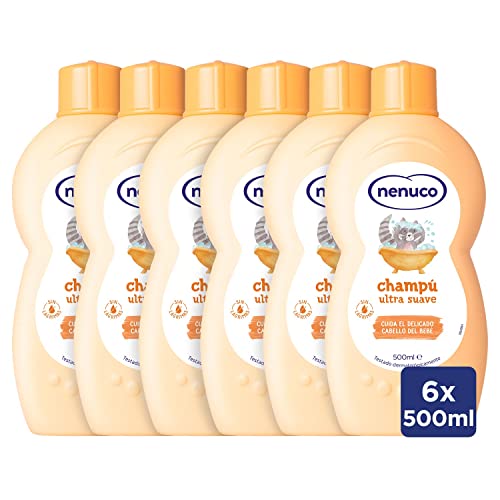 Nenuco Champú Extra Suave para bebé con miel y camomila - Paquete 6 x 500 ml