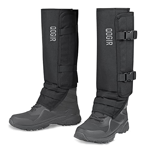 QOGIR Snake Gaiters for Hunting: Durable Snake Guards, Snake Gaiter Leggings for Men & Women, Snake Bite Protection for Lower Legs, Snake Proof Gaiters with Adjustable Size
