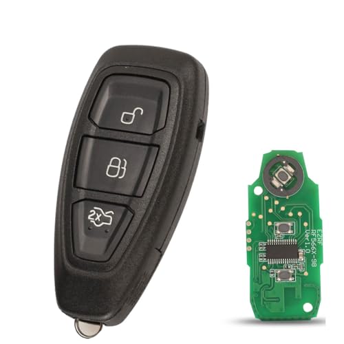 Clé à Distance pour Ford Focus Fiesta C-Max Mondeo Ecosport Galaxy Kuga Smart Keyless 3Buttons 433MHz KR55WK48801