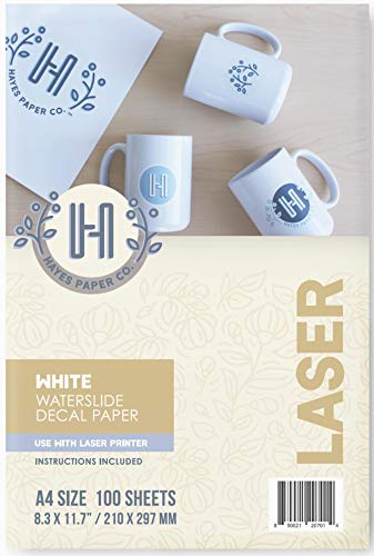 Hayes Paper Co, Watertoboggan adhésif laser blanc (A4, 100 feuilles) Cover