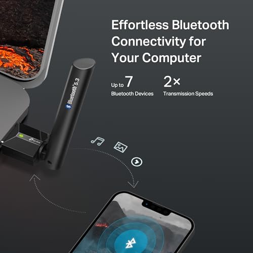 TP-Link USB Bluetooth Adapter for PC, Bluetooth 5.3 USB Long Range Receiver - image 8