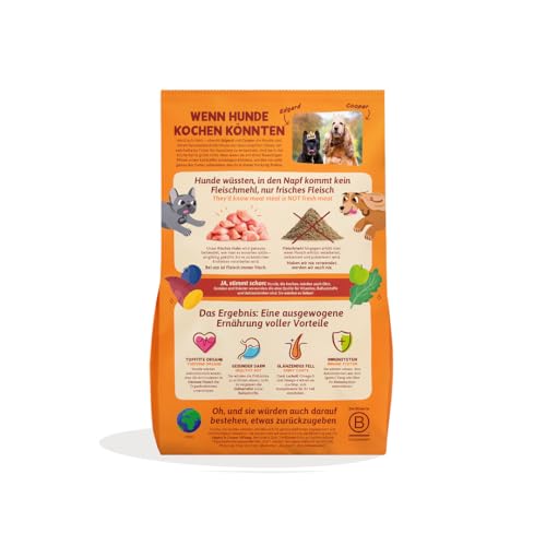 Edgard & Cooper Hundefutter trocken Getreidefrei für Medium Adult Hunde (7kg), frisches Huhn, ausgewogene Ballaststoffe für die Darmgesundheit, mit Apfel, Süßkartoffel und Grünkohl, nie Fleischmehl