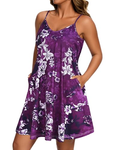 Image of JOELLYUS Womens Spaghetti Strap Dress Summer Dresses Beach Cover Ups Casual Sundresses with Pockets 2026