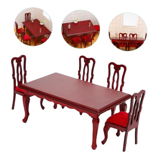 Accessoires décoratifs solides table et chaises miniatures - 4